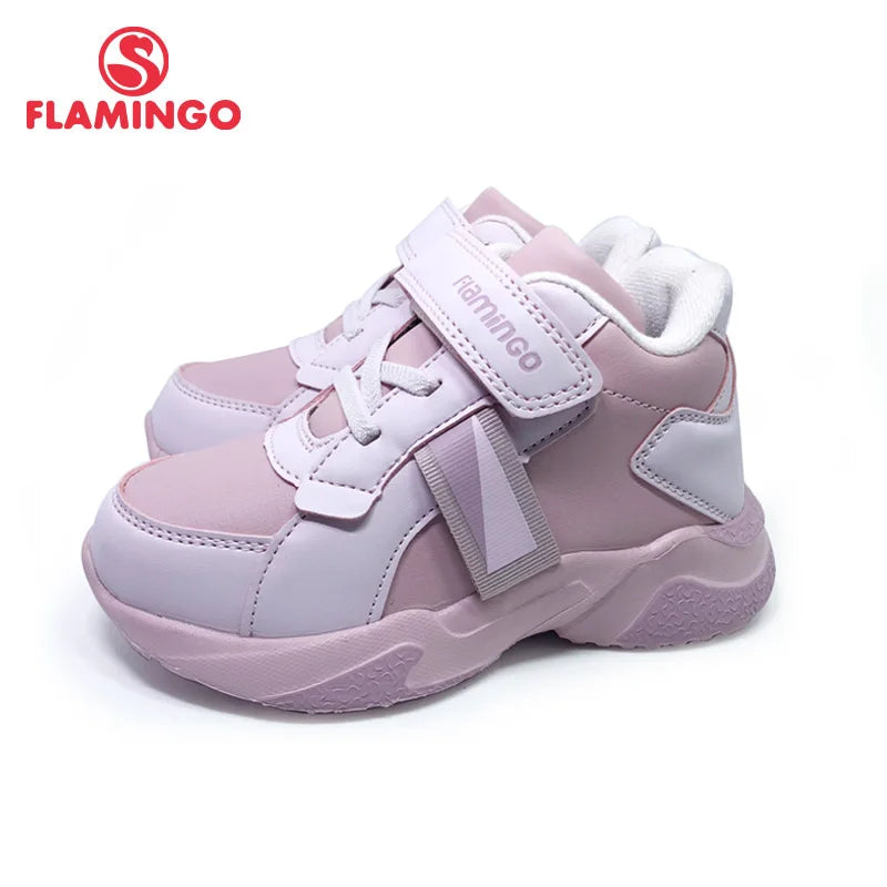 FLAMINGO Autumn&Winter Fashion Sports Shoes High Qality Hook& Loop Anti-slip Kids Shoes for Girl Free Shipping 212B-F29-2653/54