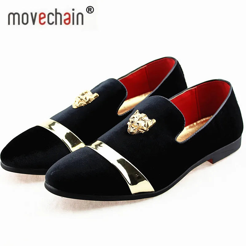 Men's Fashion Embroidery Loafers Mens Casual Outdoor Driving Moccasins Shoes Youth Trendy Party Flats