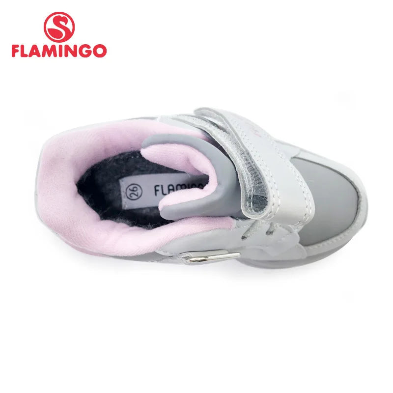 FLAMINGO Autumn&Winter Fashion Sports Shoes High Qality Hook& Loop Anti-slip Kids Shoes for Girl Free Shipping 212B-F29-2653/54