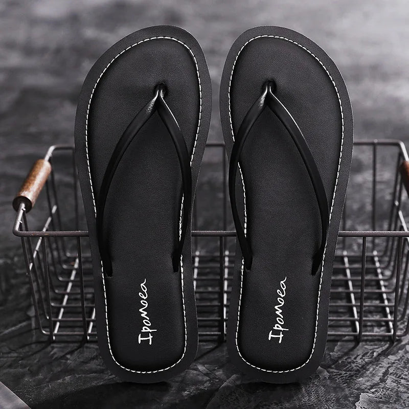 2022 New Summer Fashion Design Weave Women Beach Flip-Flops Non-Slip Flat Ladies Outdoor Soft Slippers Women's Simple Flip-Flop