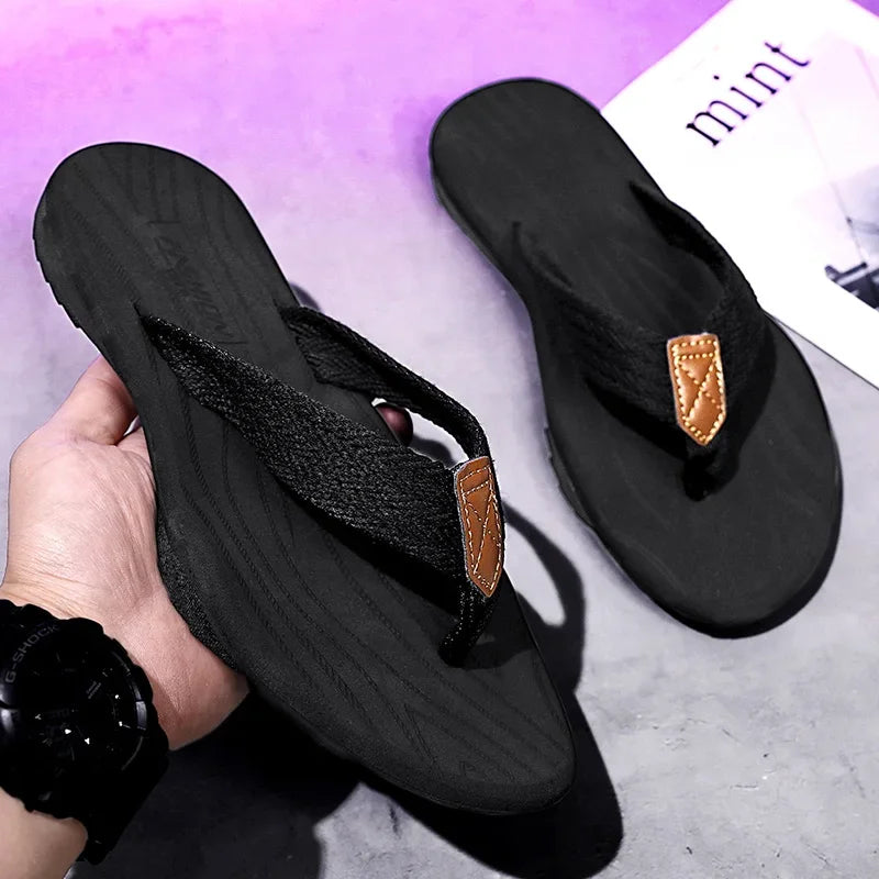 House Slippers Man Summer Shoes Men Original Men's Shoes 2024 Flip Flops Man Genuine Mens Slipper Comfortable Men's Sandal Flop