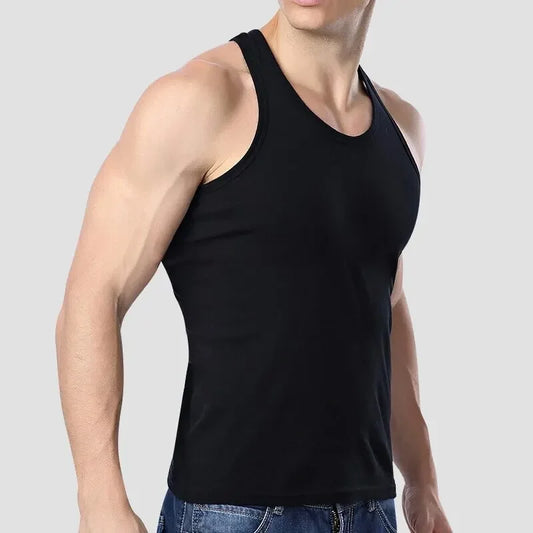 2024 New Men's Summer Lightweight Cotton Vest Sports Casual Home Outdoor Close-Fitting Tops Breathable Quick Drying Loose Vest