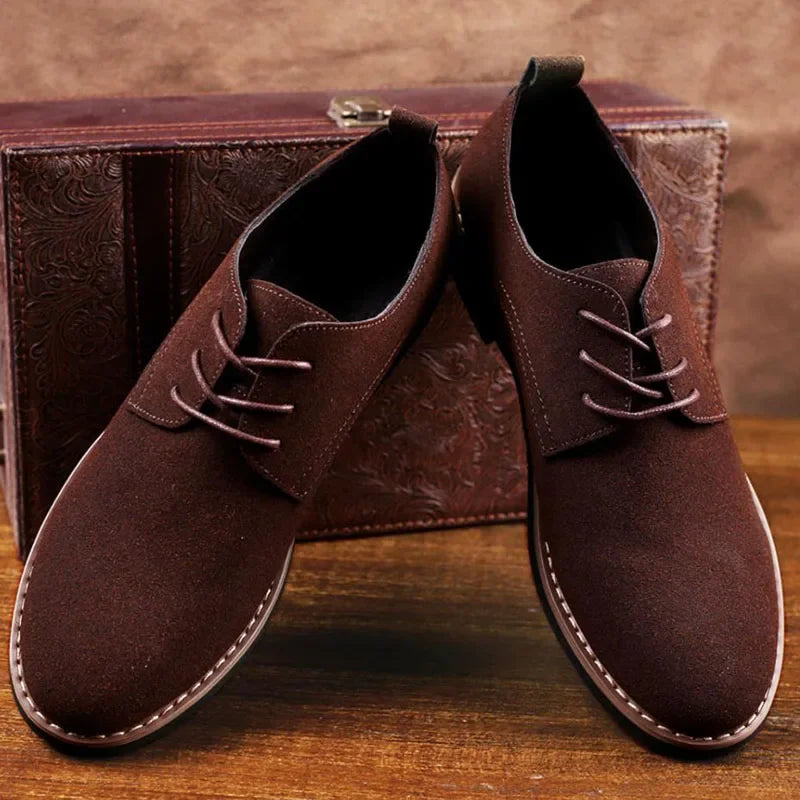 Men Dress Shoes Fashion Oxford Leather Shoes Comfortable Shoes For Mens Sneakers Large Size Suede Flat Footwear chaussure homme