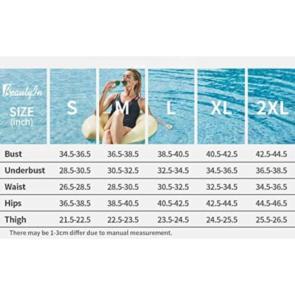 Attraco Women One-Piece Sports Swimsuit Racerback Round Neck Bathing Suit Swimwear Zipper Closure Contrast Color Line Swimsuit