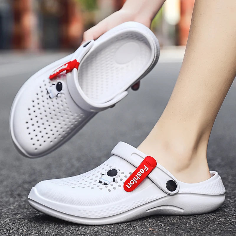 Unisex Sandals Lightweight EVA Casual Hole Shoes Mens Garden Comfortable Indoor Outdoor Clogs Summer Non Slip Beach Slippers