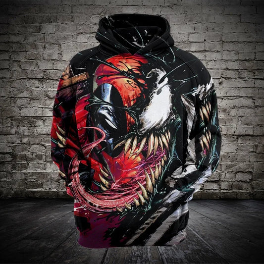 Superhero Venom 2 Hoodie Cosplay Eddie Edward Brock 3D Printed Hoodies Sweatshirt Tops