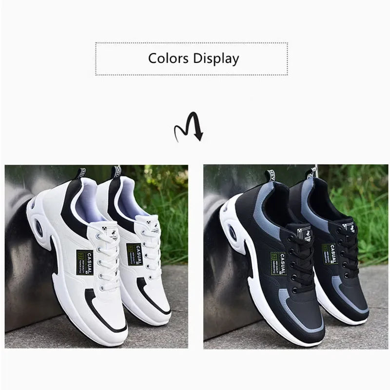 Men Shoes Air Cushion Sneakers Fashion Breathable Outdoor Walking Sport Shoes for Men Lace-up Casual Shoes Bubble Male Sneaker