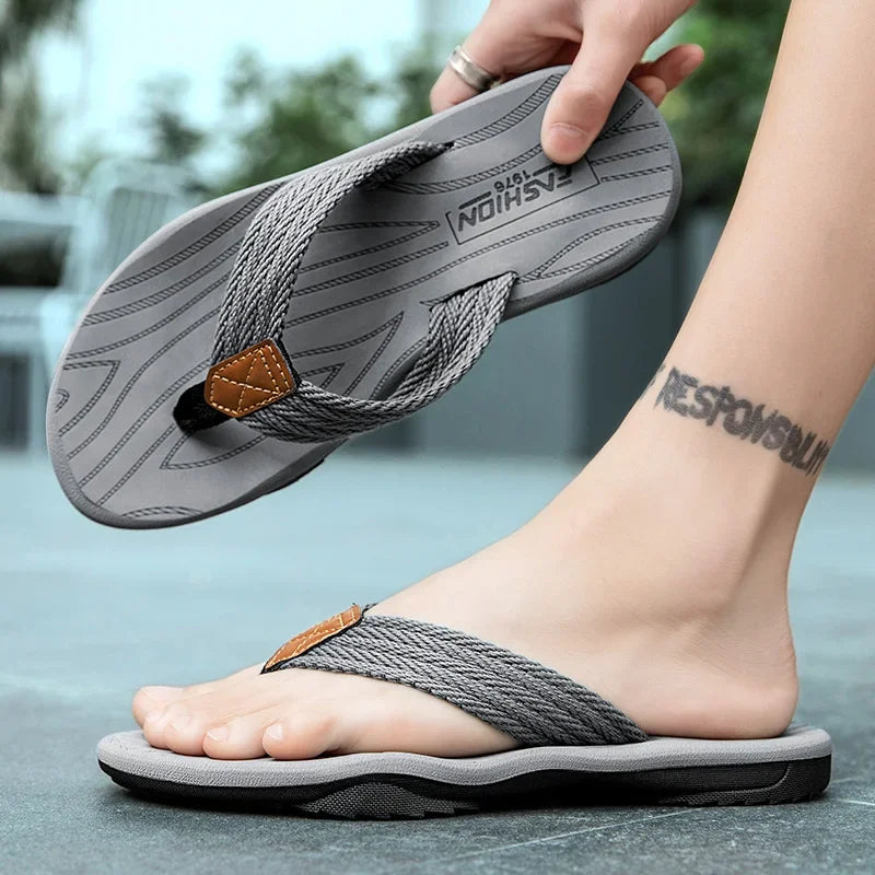 House Slippers Man Summer Shoes Men Original Men's Shoes 2024 Flip Flops Man Genuine Mens Slipper Comfortable Men's Sandal Flop