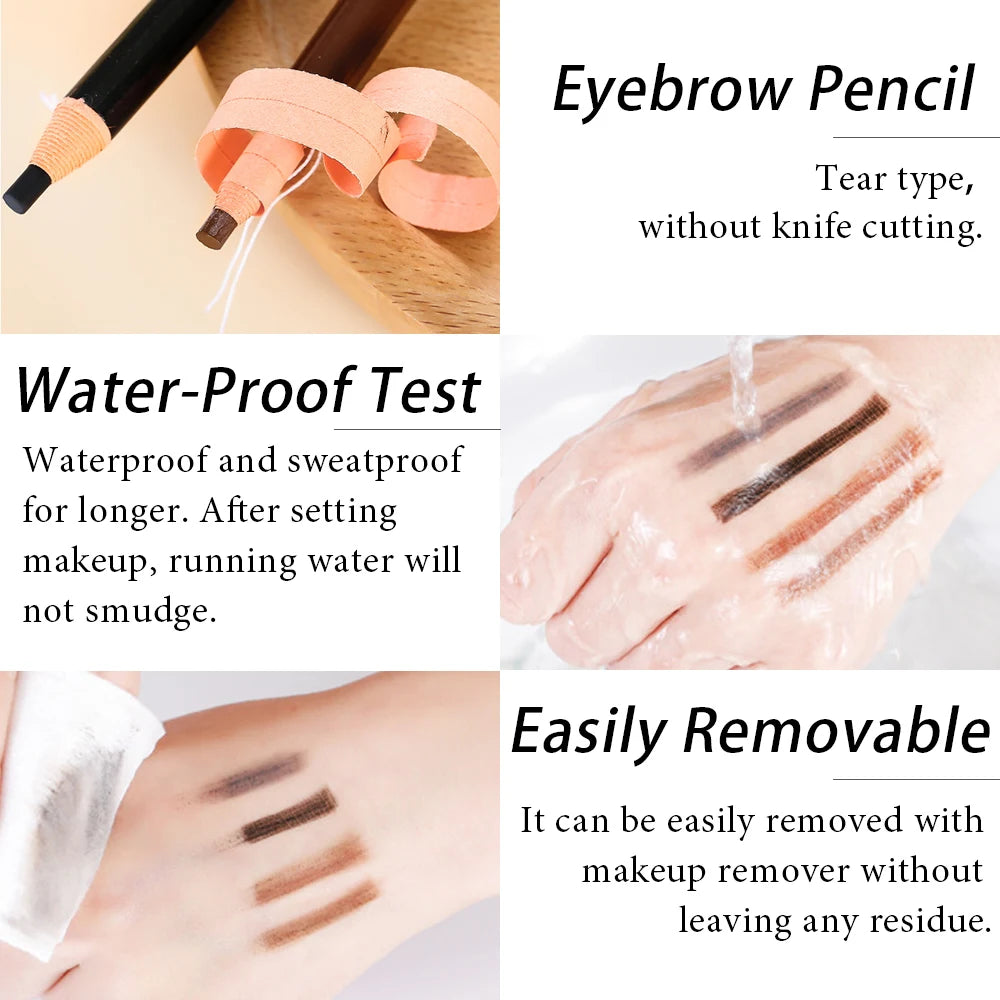 5pcs Eyebrow Pencil Permanent Makeup Eyebrow Enhancers Cosmetic Waterproof Microblading Pen Tint Eye Brow Pencil Marker Tools