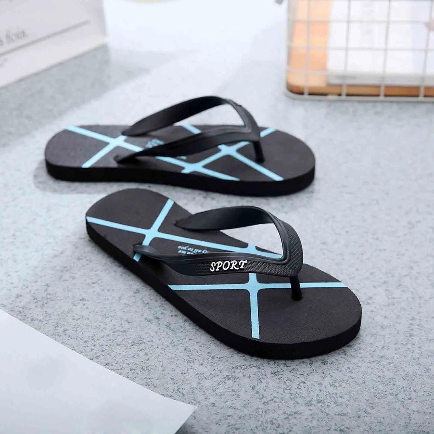 Men's Summer Flip Flop Beach Non Slip Flat Clip Sandals Mens Slippers Size 9 Bunny Slippers for Men