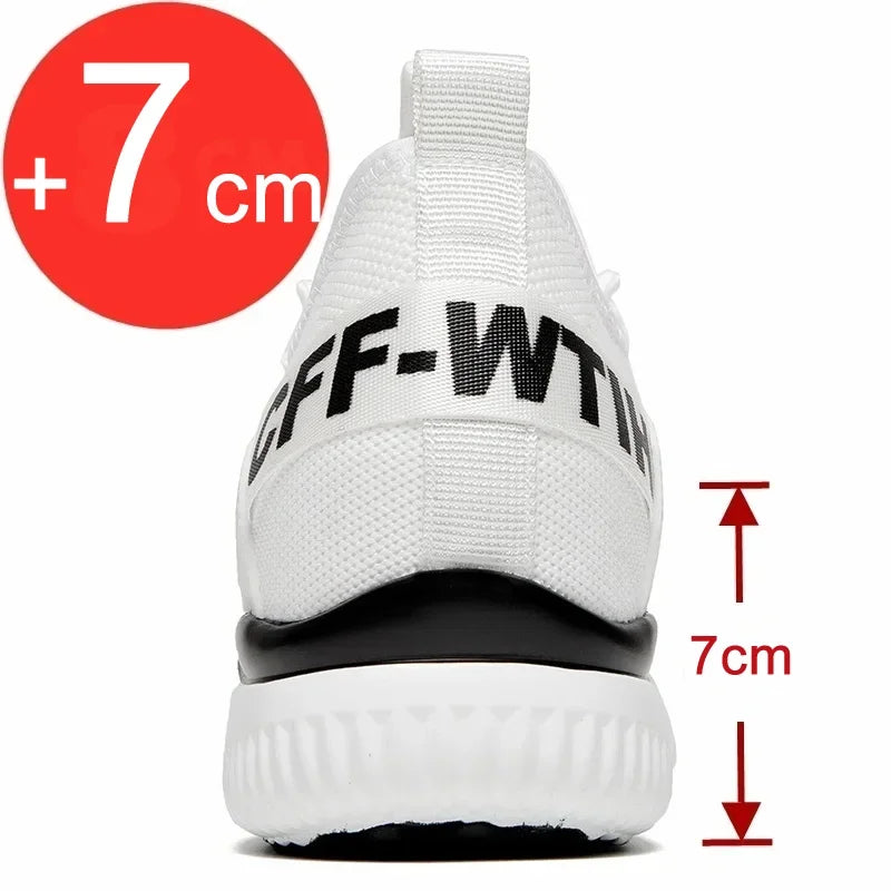 New 2024 Sneakers Man Elevator Shoes Height Increase Shoes for Men Insoles 7CM Sports Heightening Shoes Tall Shoes