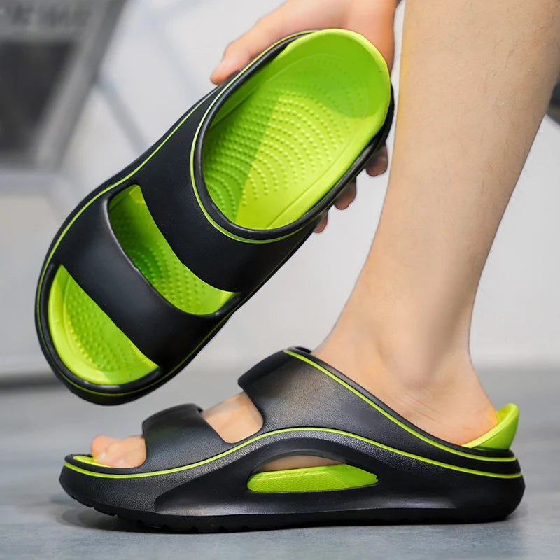 Trendy Men's Slippers Indoor Outdoor Sandals Beach Comfortable Soft Slides New Men Casual Shoes Flip-flops Home Slippers Sandals