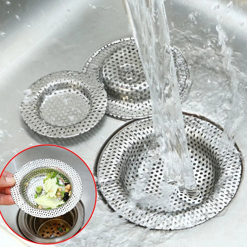 1PC Kitchen Water Sink Filter Sink Mesh Strainer Kitchen Stainless Steel Bathroom Floor Drain Cover Shower Hair Catcher Stopper