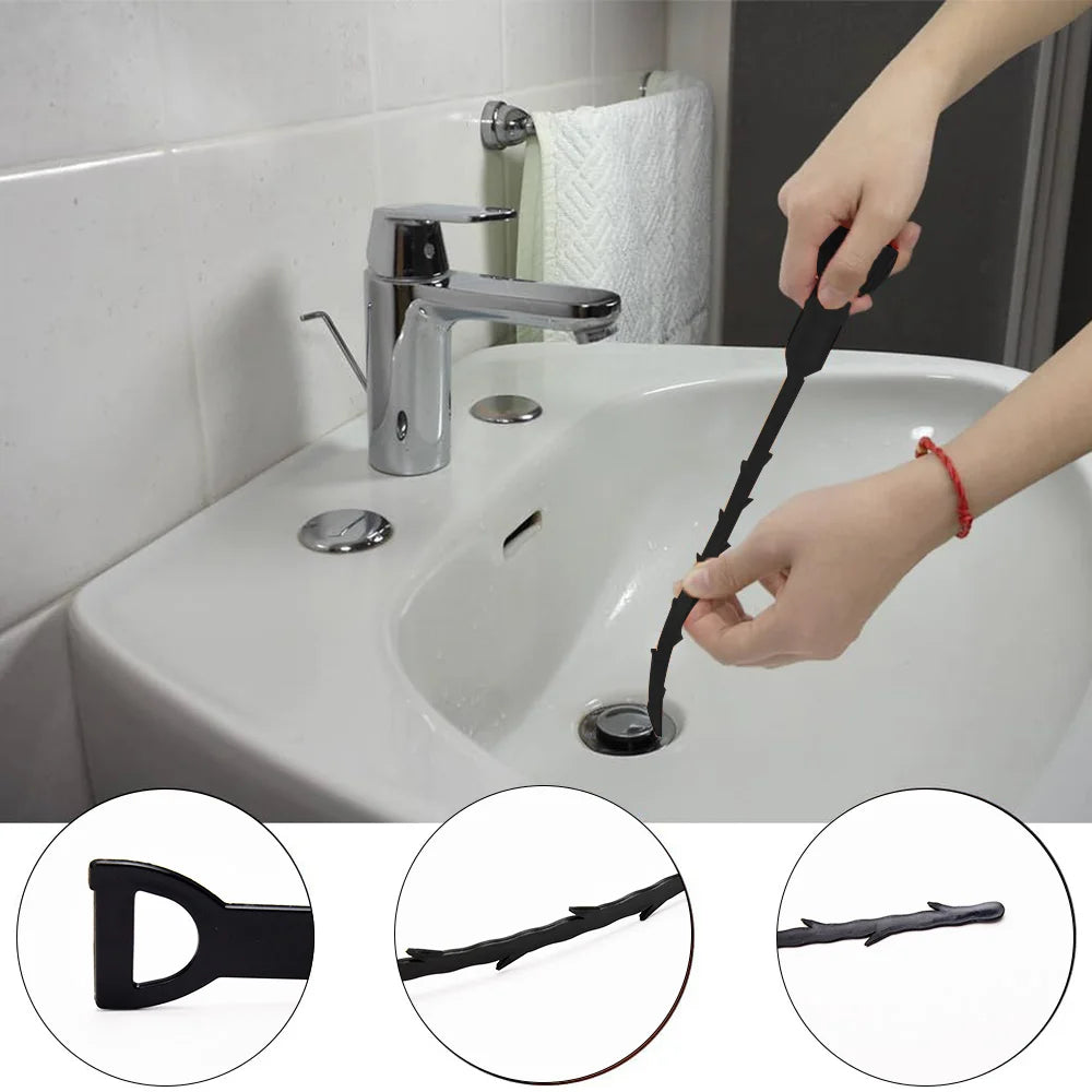 5 PCS Sink Pipe Dredger Water Channel Drain Cleaner Hair Cleaning Hook Sewer Filter Anti Clogging Floor Wig Removal Clogs Tools